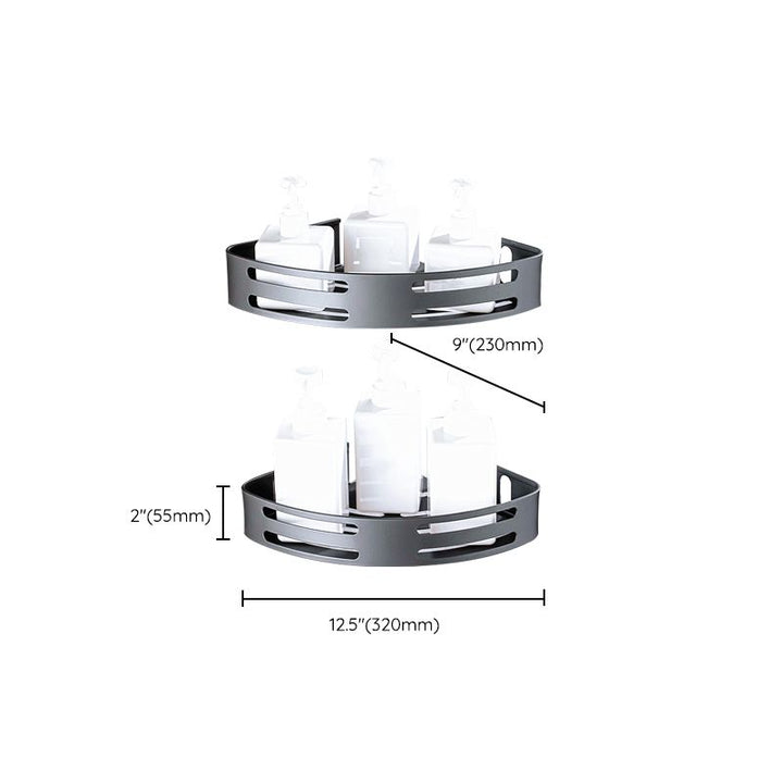 Lisslune | Matt gray bathroom accessory set bathroom shelf/towel holder & paper holder included