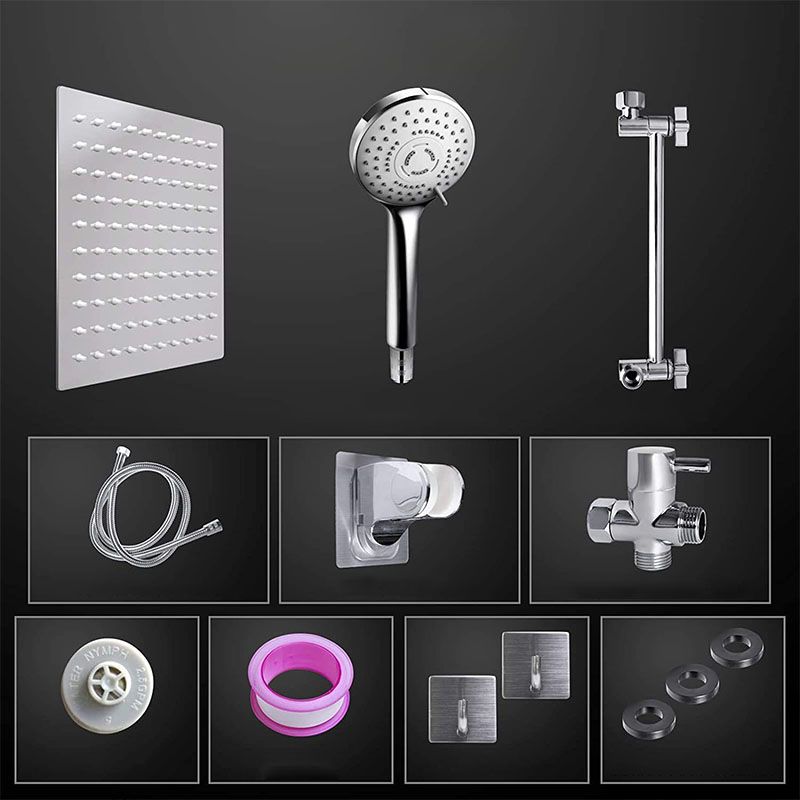 Lisslune | Modern shower combination spray 5 setting patterns handheld shower head with large shower head