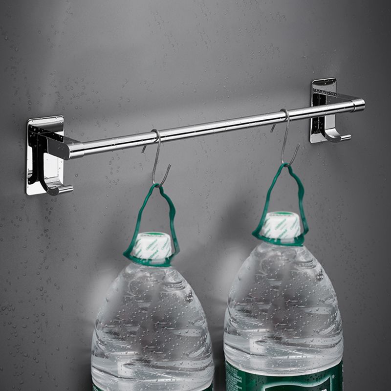 Lisslune | Polished Chrome Bathroom Accessory Set Modern Bathroom Shelf Stainless Steel