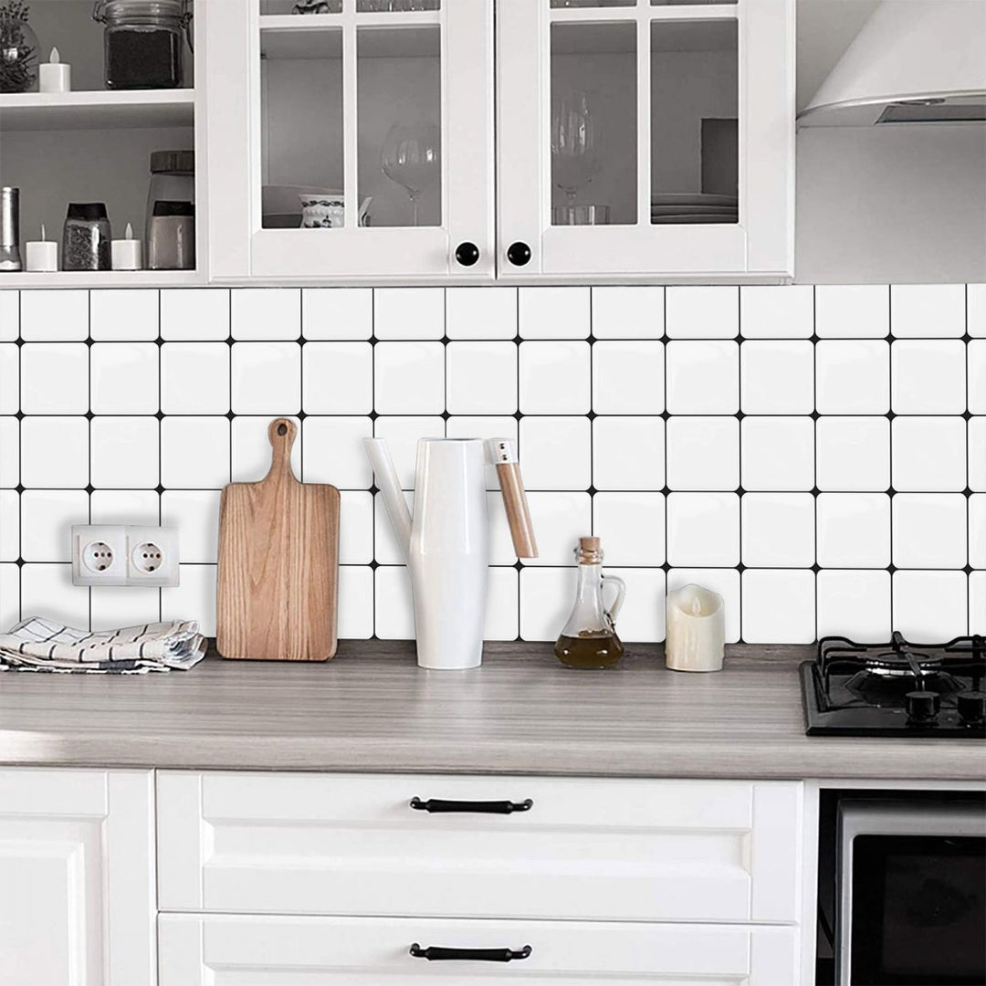 Lisslune | Contemporary Wallpaper Mosaic Tile Peel & Stick Tile for Kitchen and Bathroom