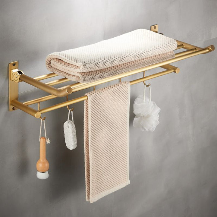 Lisslune | Modern Bathroom Accessory Set Paper Holder Bathroom Shelf Gold Bathroom Fittings Set
