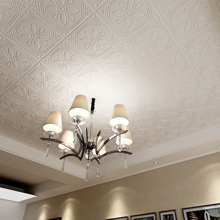 Lisslune | Modern Wall Panel Floral 3D Print Peel and Stick Waterproof Wall Panels