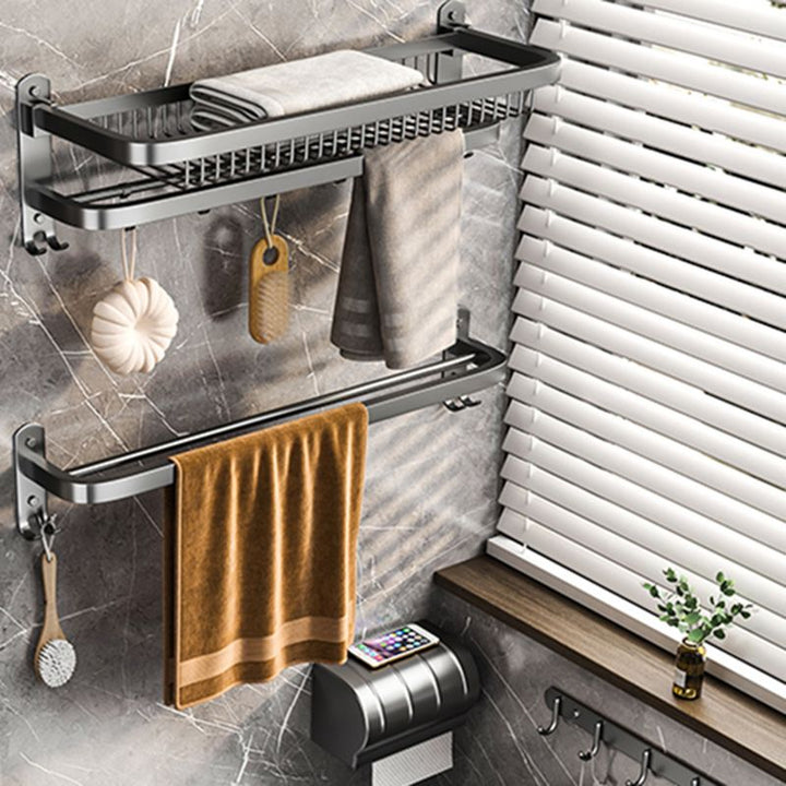 Lisslune | Modern gray bathroom accessory set bathroom shelf bath hardware set