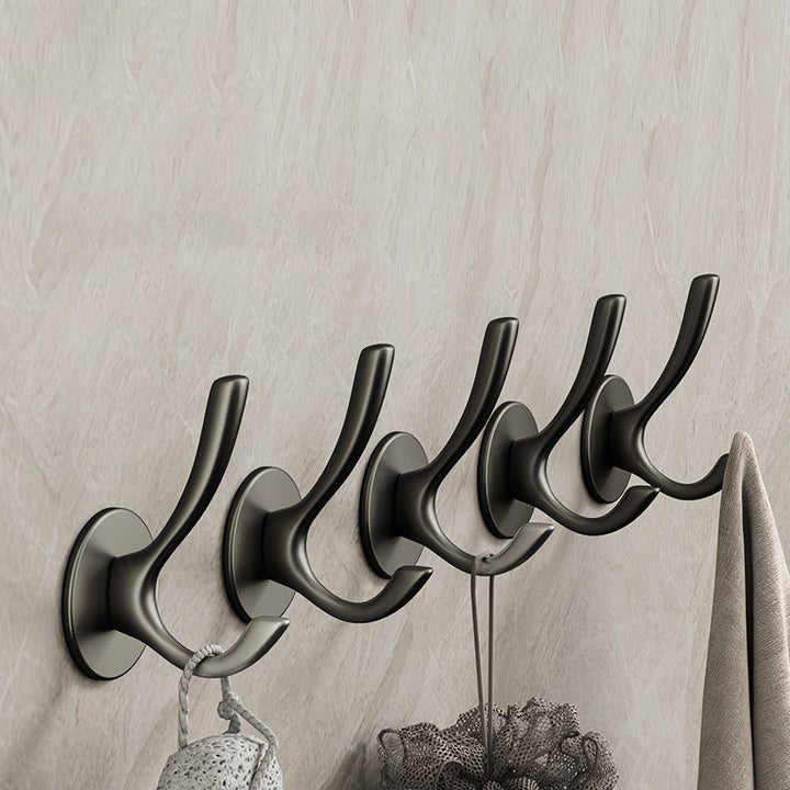 Lisslune | 10-piece Bathroom Accessory Set Modern Matte Grey Bathrobe Hooks