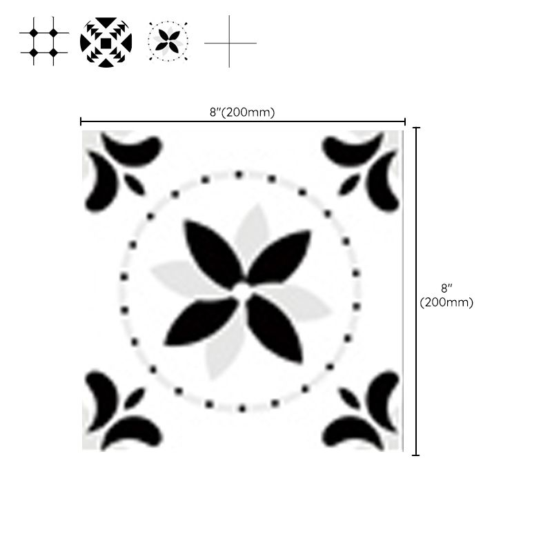 Lisslune | Modern Peel & Stick Mosaic Tiles PVC Single Panel Square Peel and Stick Wall Tile