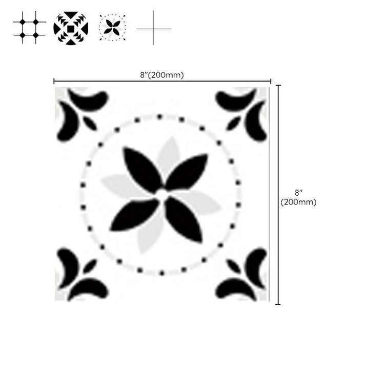 Lisslune | Modern Peel & Stick Mosaic Tiles PVC Single Panel Square Peel and Stick Wall Tile