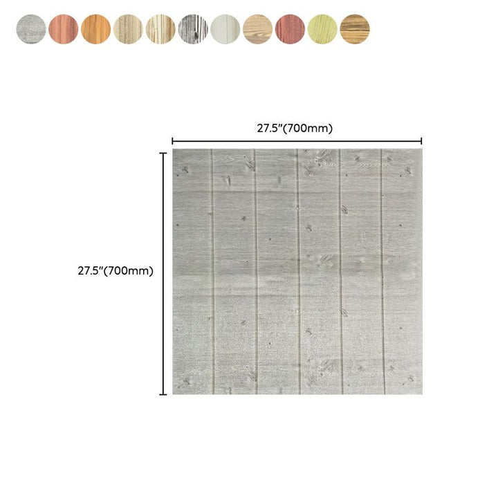 Lisslune | Modern Tin Wall Paneling Smooth Wall Ceiling Wood Plank Set of 6