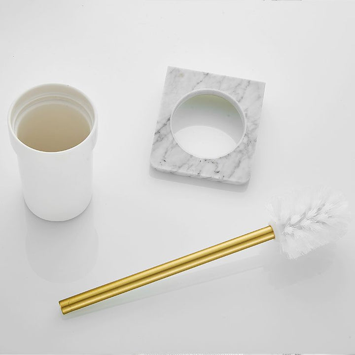 Lisslune | 7-piece bathroom accessory set marble and metal bathroom hardware