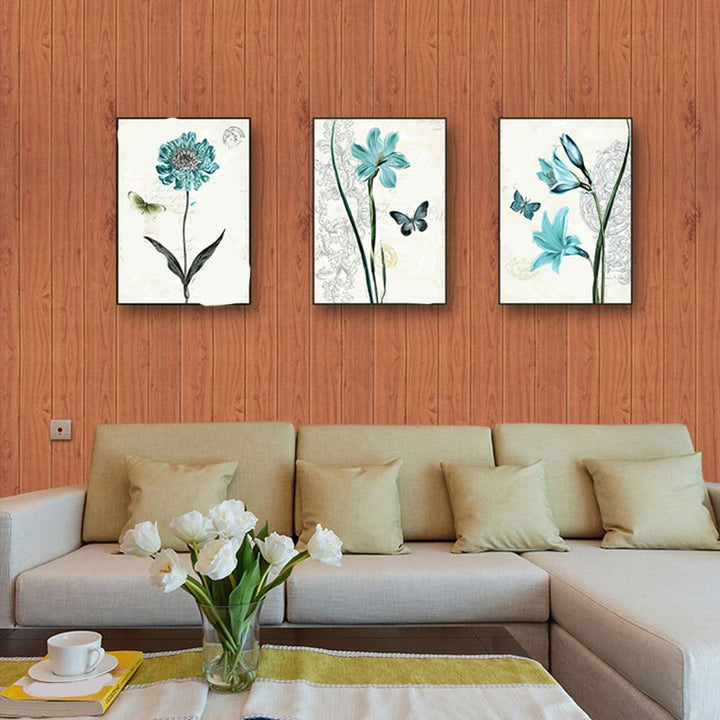 Lisslune | Living Room Wall Paneling Peel and Stick Wood Look Design Waterproof Wall Paneling