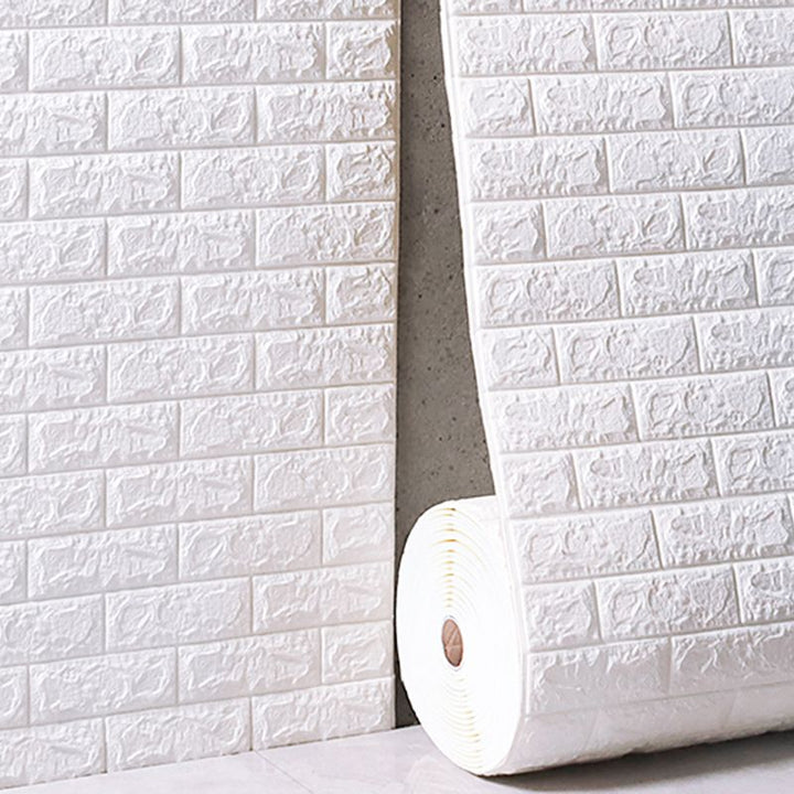 Lisslune | Modern wall-ceiling element for sticking with 3D embossing in white