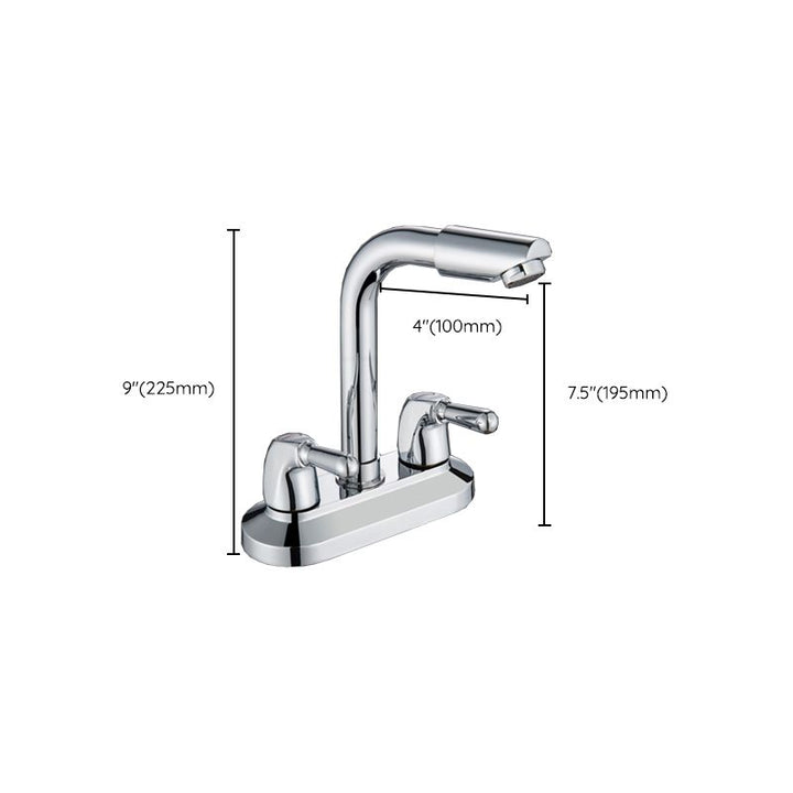 Lisslune | 2-Handle Modern Vessel Sink Faucet Three-Way Bathroom Faucet