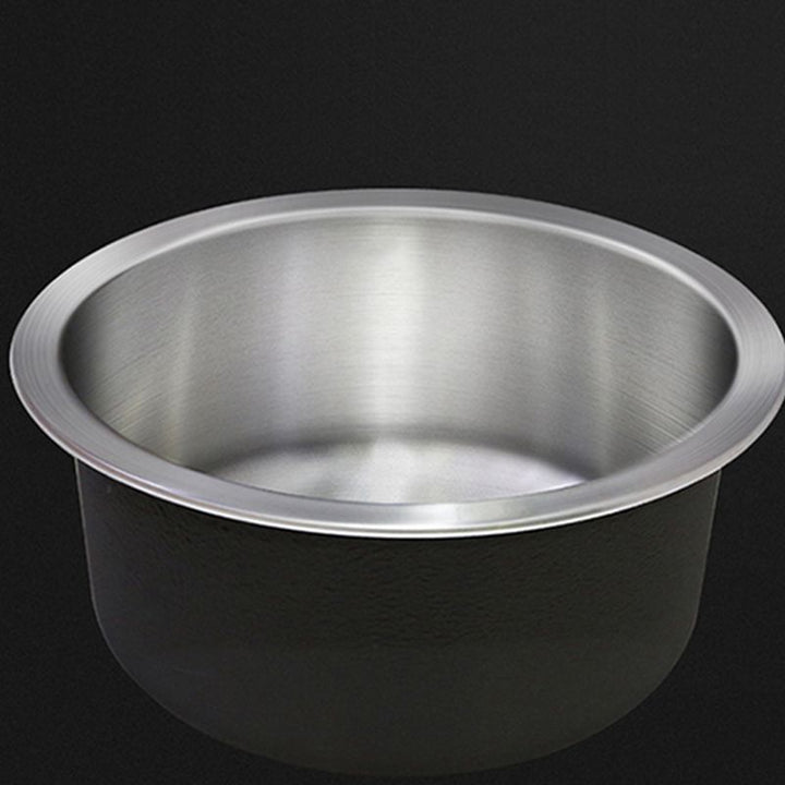 Lisslune | Contemporary Single Basin Kitchen Sink Round Stainless Steel Sink with Drain Strainer Set