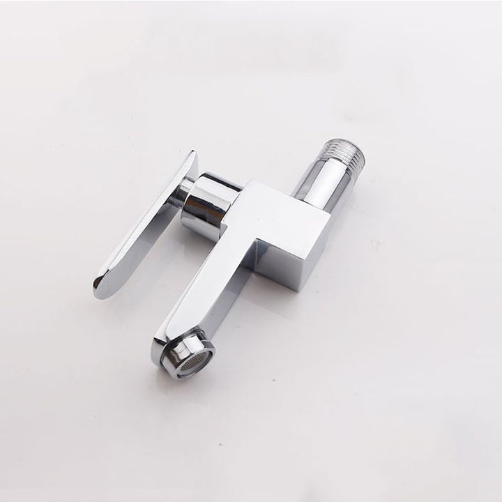 Lisslune | Contemporary Wall Mounted Bathroom Faucet Lever Handles Solid Brass Faucet