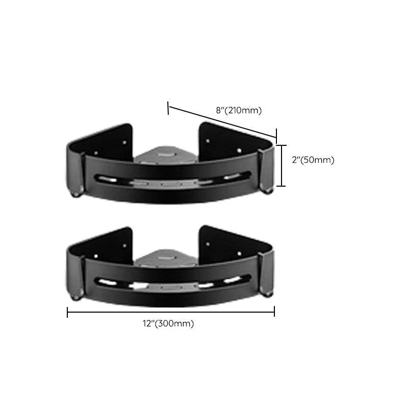 Lisslune | Modern Bathroom Accessories Black Paper Holder Bathroom Shelf Bathroom Accessory Set