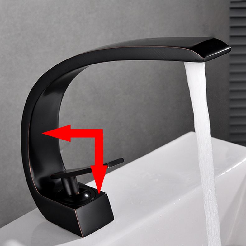 Lisslune | Waterfall Spout Widespread Sink Faucet Modern Lever Handles Sink Faucet