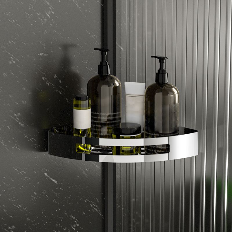 Lisslune | Polished Chrome Modern Bathroom Accessory Set Stainless Steel Triangular Bath Shelf