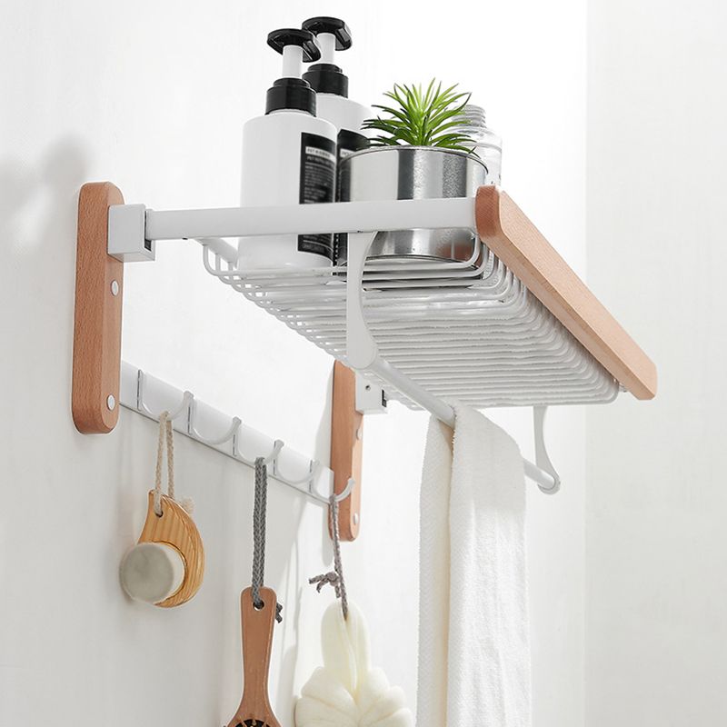 Lisslune | White Bathroom Set Solid Wood & Aluminium Bathroom Accessories individually or as a set