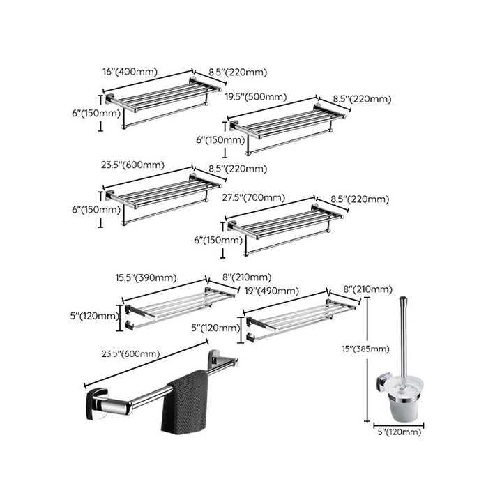 Lisslune | Chrome Brass Modernism Bathroom Accessories single or in set