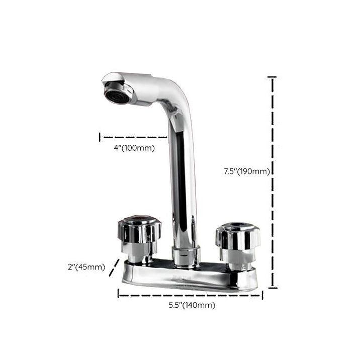 Lisslune | Modern Style Vessel Faucet Copper Knob Handle Low Arc Vessel Faucet