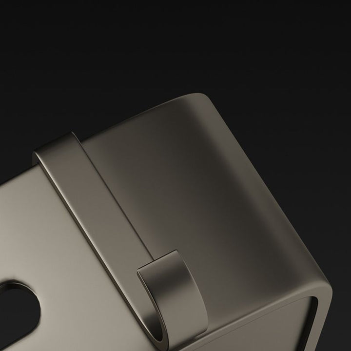 Lisslune | Contemporary Aluminum Bathroom Accessory Set Gray Bath Shelf