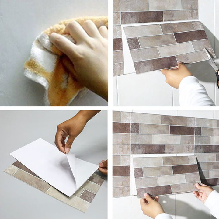 Lisslune | Peel & Stick Subway Tile Rectangle Waterproof Plastic Peel & Stick Tile for Shower