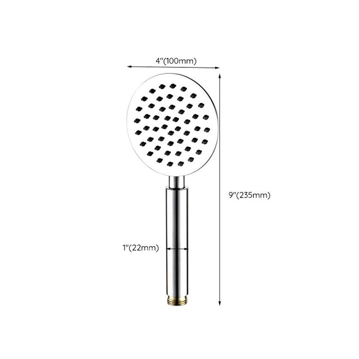 Lisslune | Round Shower Head Stainless Steel 3 Sprays Wall Mounted Hand Shower