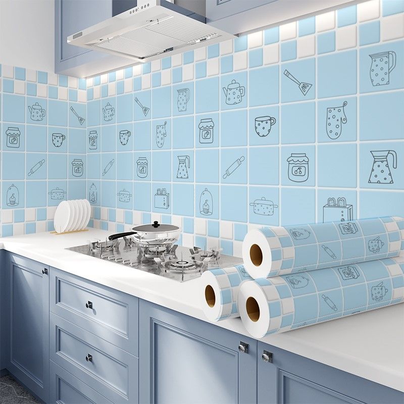 Lisslune | Modern Peel & Stick Mosaic Tiles Plastic Grid Peel and Stick Back Wall for the Kitchen