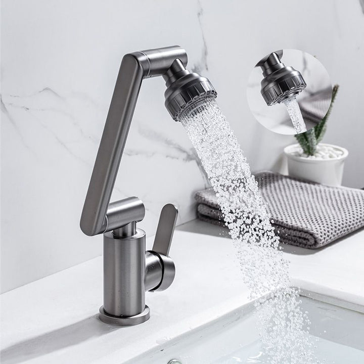 Lisslune | Contemporary Centerset Faucet Lever Handles Low Arc Stainless Steel Faucet