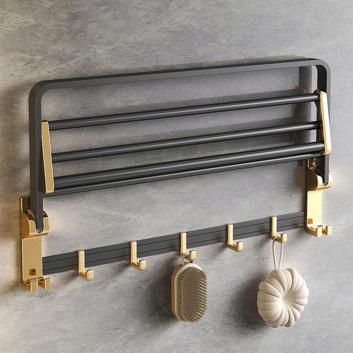 Lisslune | Contemporary Metal 6-Piece Bathroom Accessory Set with Bathroom Shelf