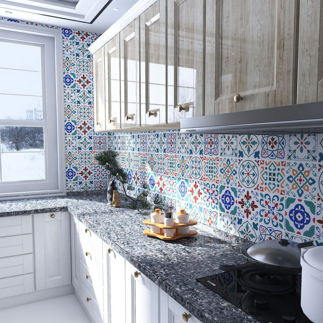 Lisslune | Mosaic Tile Peel and Stick Wall Tile Modern Wallpaper with Waterproof
