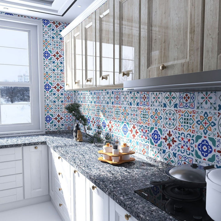 Lisslune | Mosaic Tile Peel and Stick Wall Tile Modern Wallpaper with Waterproof