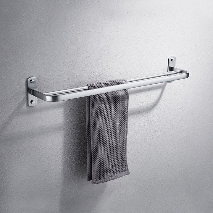 Lisslune | Contemporary bathroom accessory set made of aluminum with towel holder/bath shelf