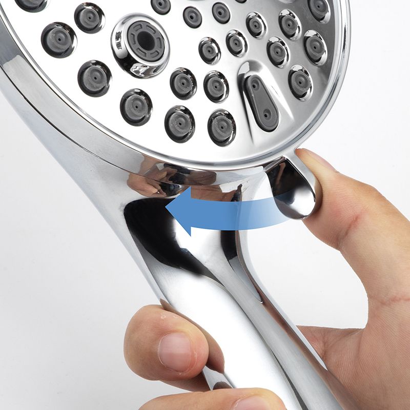 Lisslune | Contemporary Shower Combination Adjustable Shower Head Chrome Ceiling Mounted Round Shower Head