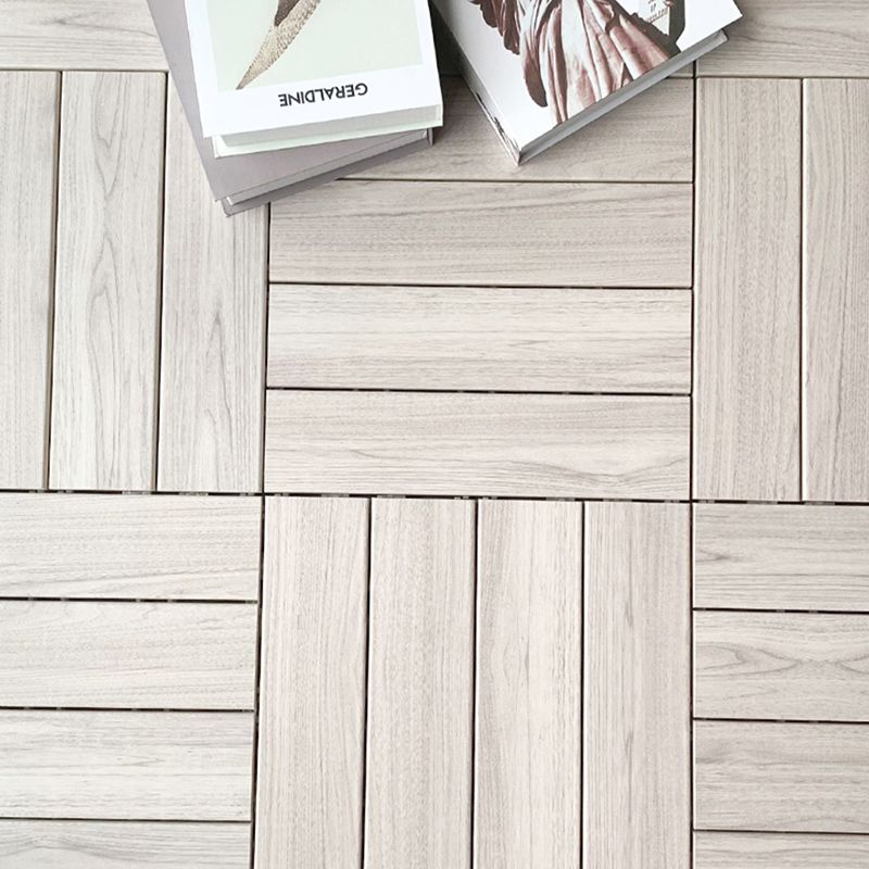 Lisslune | Ground Patio Square Stripe Composite Waterproof Deck Board