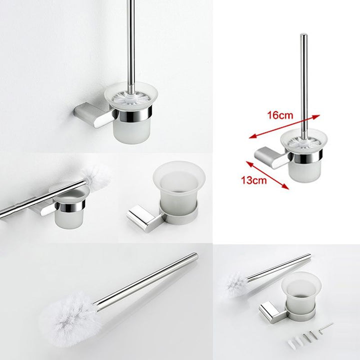 Lisslune | Contemporary bathroom accessories single item or in set in silver
