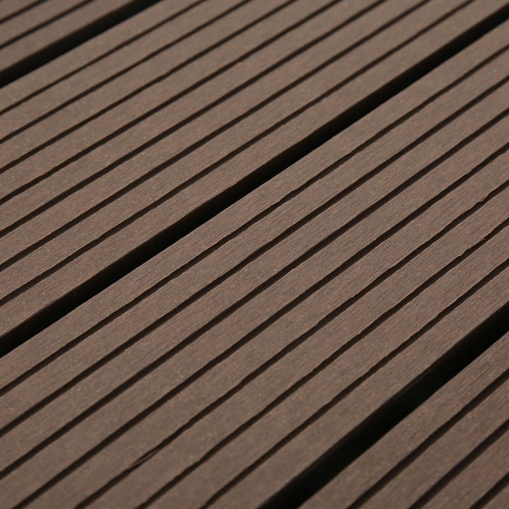 Lisslune | 12" X 12" Deck/Patio floor tiles 4-Slat Square for outdoor patio tiles