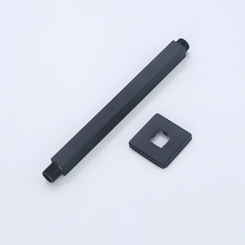 Lisslune | Black Square Fest Shower Head Modern Style Wall Mounted Shower Head