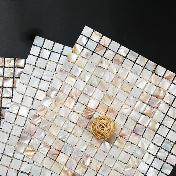 Lisslune | Modern Peel-and-Stick Wall Tiles Stone Composite Grid Peel-and-Stick Tiles for the Shower
