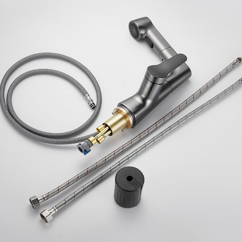 Lisslune | Extendable Vessel Water Tap Modern Sink Faucet with a Lever Handle