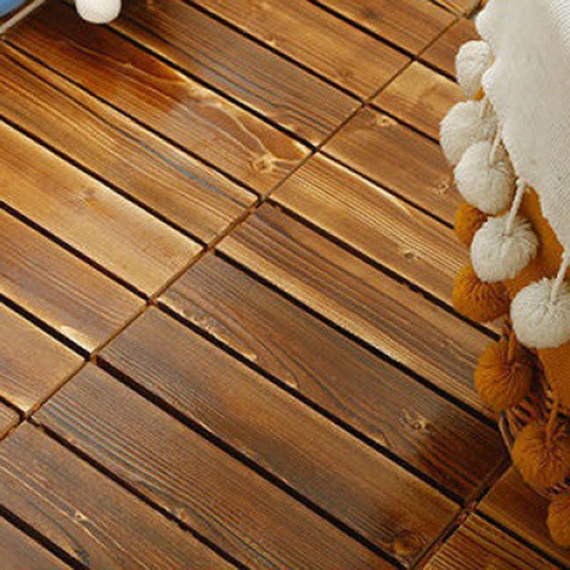 Lisslune | Outdoor Deck Board Wood Square Stripes Composite Flooring Terrace