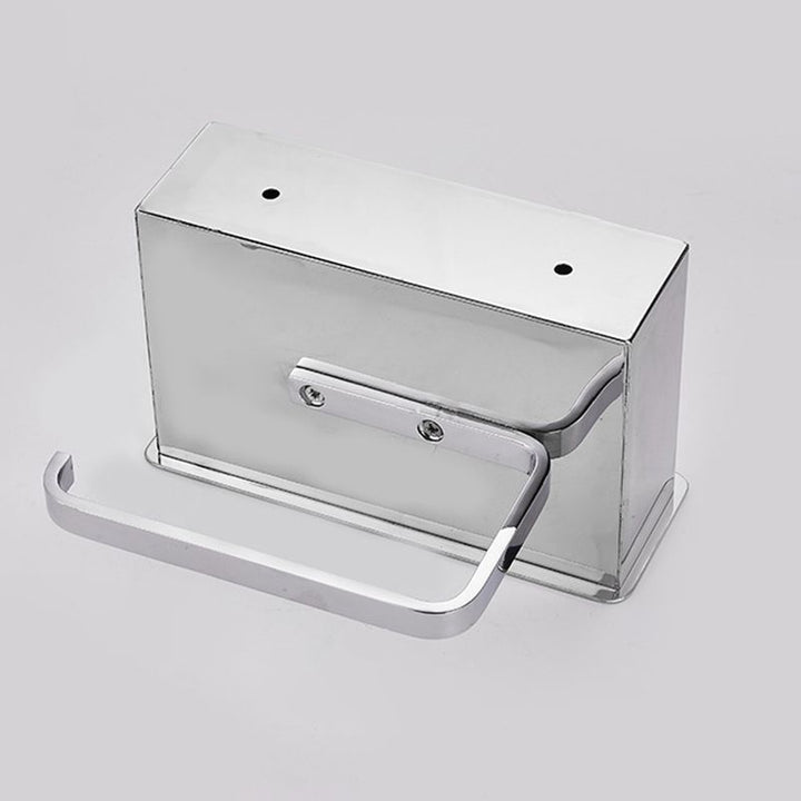 Lisslune | 2-piece stainless steel classic bathroom accessory set black & chrome paper holder