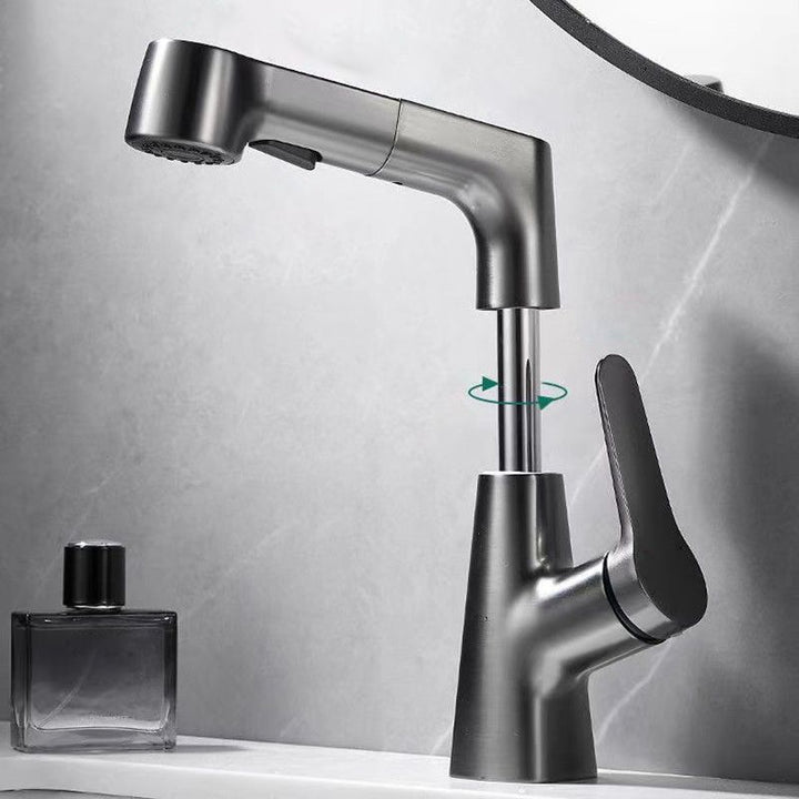Lisslune | Modern widely spread bathroom faucet copper sink faucet