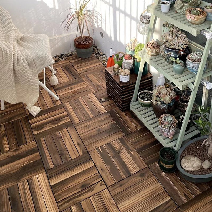 Lisslune | Country House Engineered Floor Tile Waterproof Click-Lock Indoor Wood Flooring