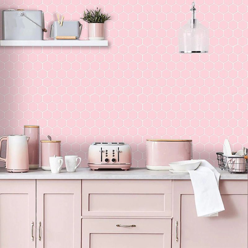 Lisslune | Self-adhesive Tiles Solid Color Hexagonal Scratch-resistant Self-adhesive Tiles