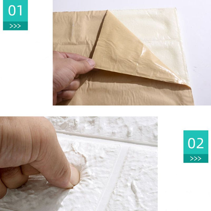 Lisslune | Modern Panel PVC 3D-embossed Self-adhesive Waterproof Interior Cladding