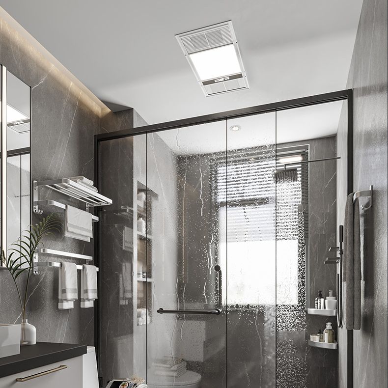 Lisslune | 7-piece Bathroom Accessory Set Modern Aluminum Bathroom Set in Silver