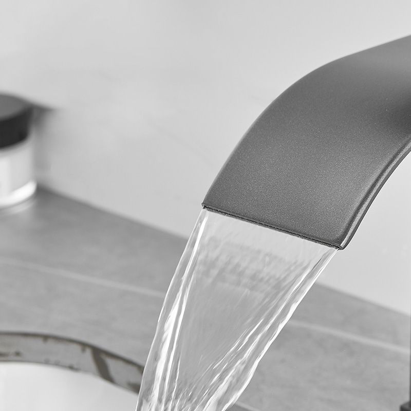 Lisslune | Modern Bathtub Faucet Waterfall Spout Lever Handle Brass Sink Faucet