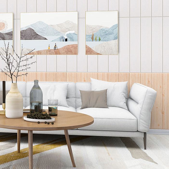 Lisslune | Modern Tin Back Wall Panel 3D Print Wood Grain Design