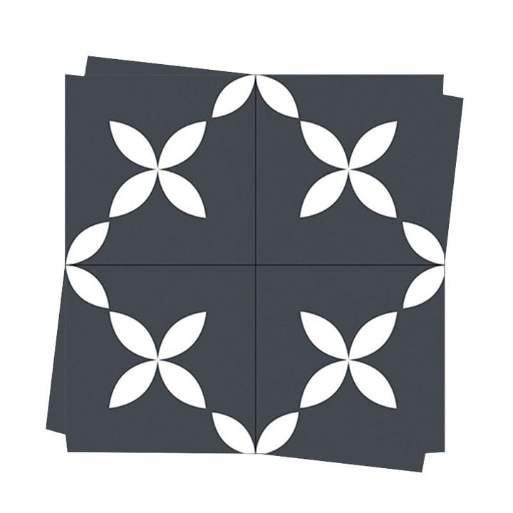 Lisslune | Square Indoor Vinyl Floor Peel and Stick Floral Print Waterproof Vinyl Floor