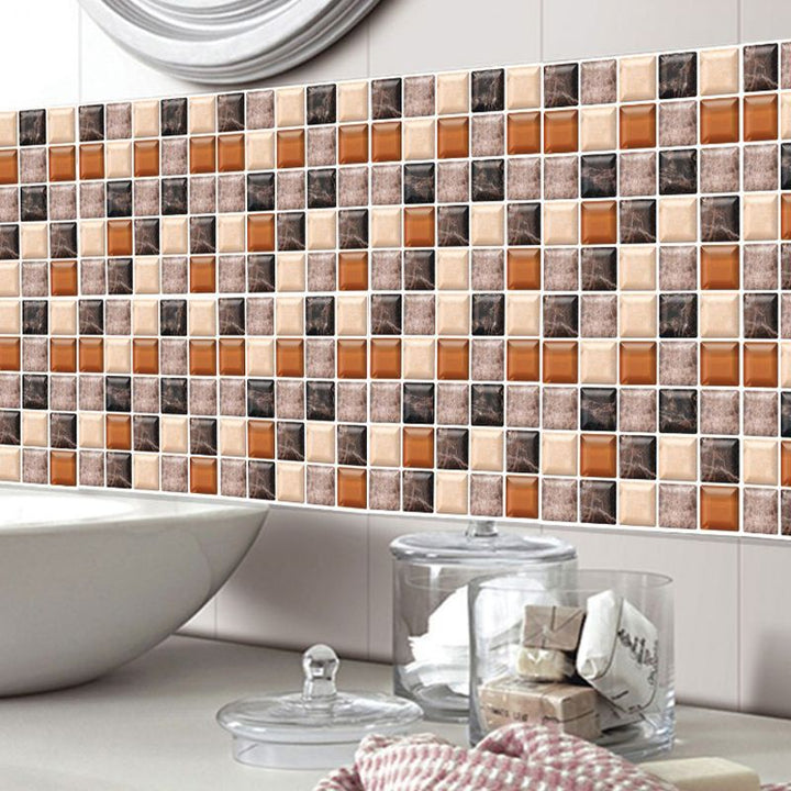 Lisslune | Mosaic Tiles Wallpaper PVC Waterproof Peel & Stick Mosaic Tiles